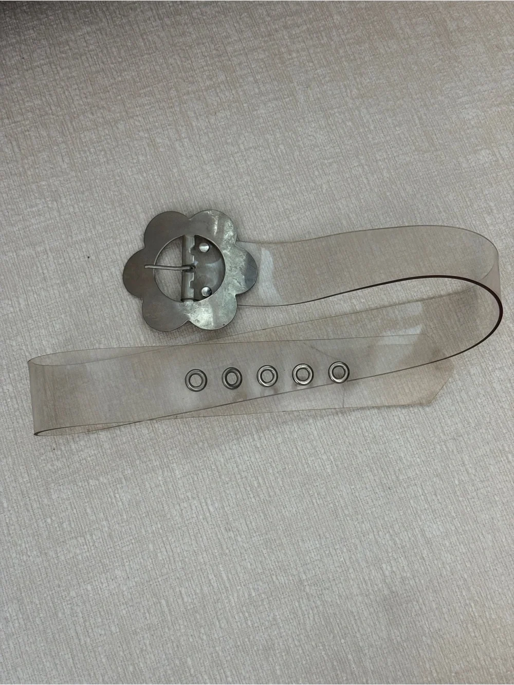 Vintage Clear Floral Buckle Women's Fashion Belt